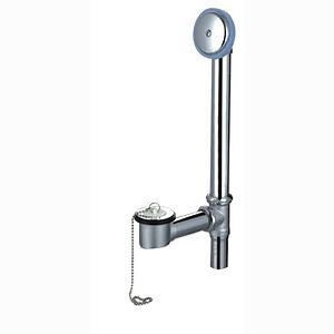 [Hot Item] Toe-Tap Bathtub Drain Waste with Overflow Assembly Kit Tip-Toe Bath Tub Drain with Chrome Plated