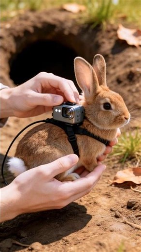 POV GoPro Rabbit Meets Tiny Babies 🐰🥺