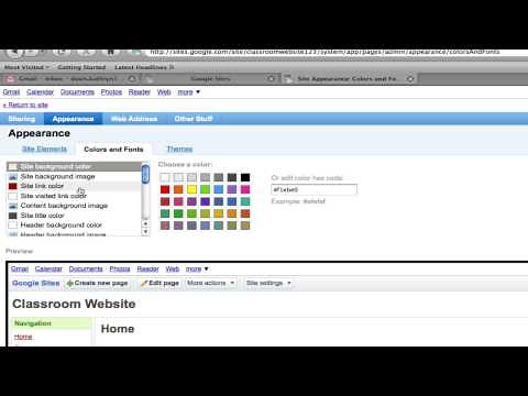 Google Sites #3: How to Change the Appearance of Your Site