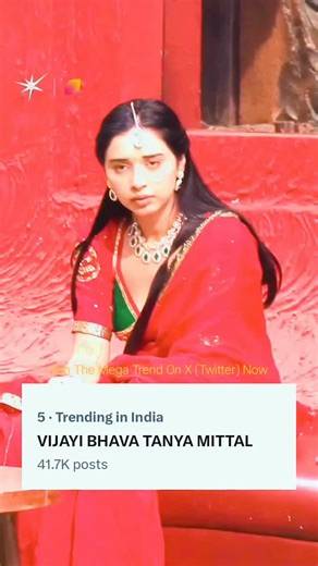 Mannarians on Instagram: "Join The Mega Trend On X Twitter Now: Tagline is: VIJAYI BHAVA TANYA MITTAL #tanyamittal #tanya #biggboss19 #bb19 #tanyality #tanyakaparivaar #viral #trending Clips Credit- JioHotstar, Endemol Shine India, Colors TV, Viacom18 Media Pvt.Ltd, & Aiplex Software Pt. Ltd. @tanyamittalofficial @manupunjabim3 Copyright Disclaimer: - Under section 107 of the copyright Act 1976, allowance is made for FAIR USE for purposes such as criticism, comment, news reporting, teaching, sch