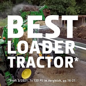 The John Deere 6120M was ranked best loader tractor* in a direct comparison with 7 tractors. Get in touch and experience the fast lifting speed and responsive loader, the extremely precise joystick coupled with optimum visibility and manoeuverability. *Profi 3/2021, 7x 120 PS im Vergleich, pp.16-21. | Johnston Gilpin & Co