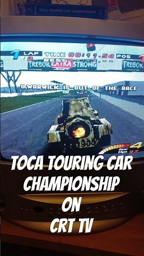 PS1 on a CRT TV - This TOCA Tank Cheat Was Wild