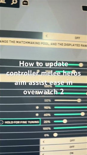How to update controller melee heros aim assist ease in overwatch 2