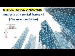 Analysis of a portal frame - I (No sway condition) using slope deflection method