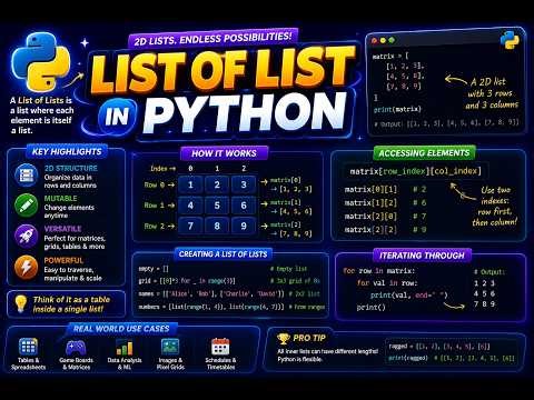 What Is Nested List | How To Process Nested List | Nested List Example In Python