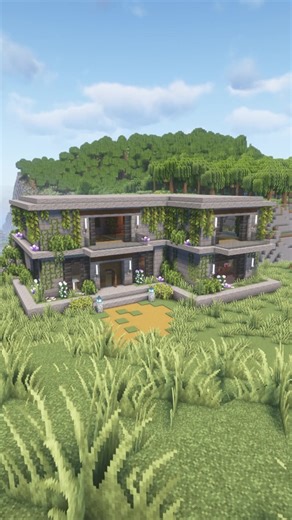 Cliffside House in Minecraft Timelapse. Full tutorial on my YT channel — link in bio! 🏡 #minecraft #minecrafttutorial #minecraftbuild #minecrafthouse #minecraftbuilding