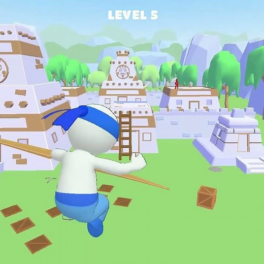 Stickman Archer Shooting Arrows - Level 5 - #gameplayvideo #stickman #archery #shootinggames