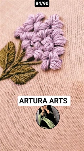 Simple& Easy hand embroidery 💕🪡/flower design tutorial for beginners ✨️ #handembroidery #shorts #art