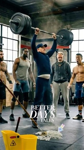 The elderly janitor ended the strength challenge at the gym | Better Days Tales