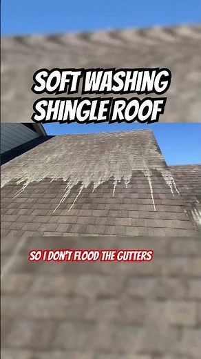 How to soft wash a shingle roof 📍 AUSTIN