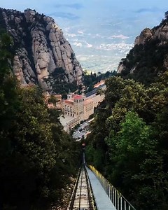 1.3M views · 21K reactions | Amazing funicular train ride in Monestir De Montserrat, Barcelona  | UNILAD Adventure | Facebook