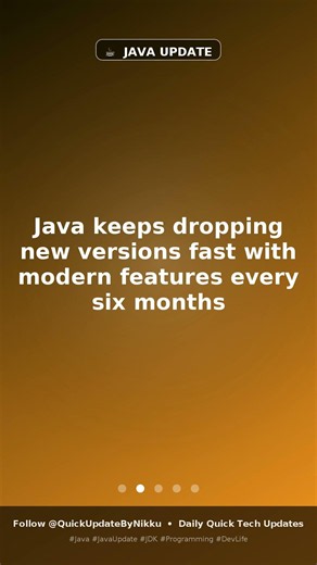 #Shorts ☕ JAVA UPDATE: Java keeps evolving — a quick refresher on what's current