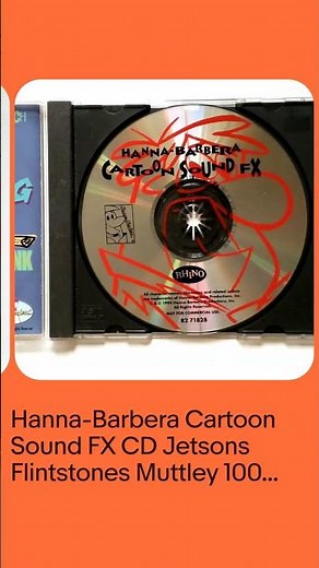 Hanna-Barbera Cartoon Sound FX CD Jetsons Flintstones Muttley 100 Sound Effects