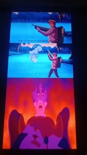 Fred Throws A Web In Frollo Face