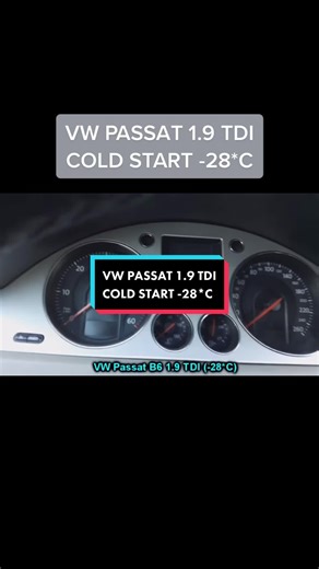 VW Passat 1.9 TDI Cold Start at -28°C
