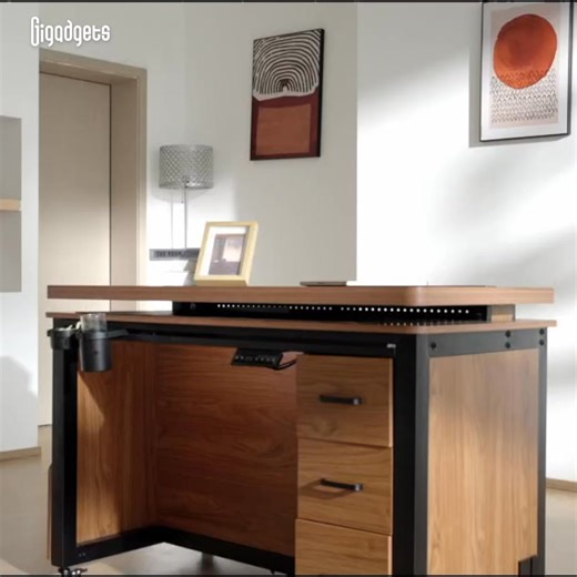 41K views · 178 reactions | Domitree ALT is a smart adjustable desk that tackles clutter, limited space, and ergonomic issues with its versatile design. Featuring smart lift, hidden storage, charging ports, and modular accessories, it enhances work, gaming, and creativity with ease and comfort. Available on Kickstarter with an early bird price of only $399, the desk comes in various color options like white, black, walnut and wood to suit diverse home aesthetics. | GIGadgets | Facebook