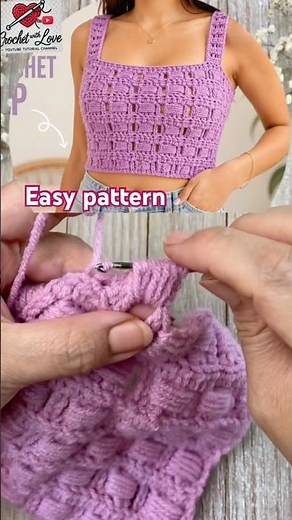 ✨ Easy Crochet Summer Top Pattern | Beginner Friendly DIY Crop Top 🧶☀️#crochet