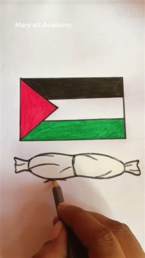 Palestine flag colour tutorial ❤️ #palestine #art #bestscenery #foryou #viral