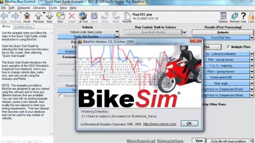 Bikesim 2.0 2022 仿真摩托车动力学特性软件