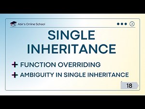 Online School- | Single Inheritance | Function Overriding | Ambiguity | Lecture-18 |Bangla Tutorial|