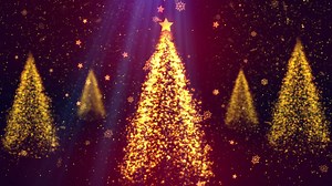 Rotating Christmas Trees of Luminous Particles - Free Stock Video