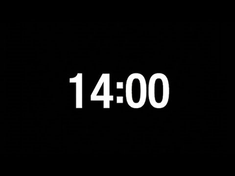 14 Minute Timer Black Screen | No Distraction | Deep Focus Study & Fitness Countdown | No Copyright