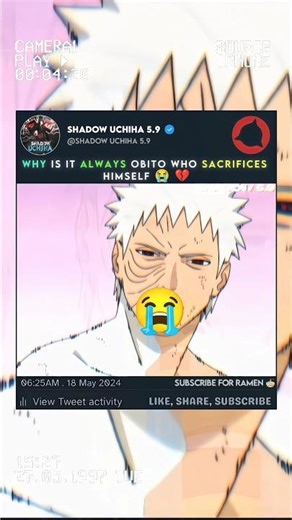 Why Is It Always Obito Who Sacrifices Himself 😭💔 #shorts #shortsfeed #viralshorts