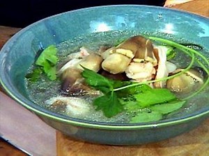 Tyler spices up chicken soup with ginger, lemongrass and more Thai-inspired flavors. Make this dish and more soups: http://www.cooktv.com/5vqne | Cooking Channel