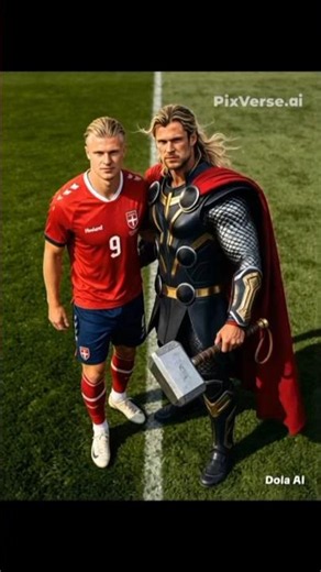 Thor felicita a Erling Haaland por su clasificación para cuartos #ia #thor #haaland #mundial