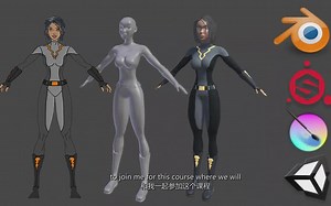 【Blender】Blender与SP游戏角色完整制作训练教程(中英双字)