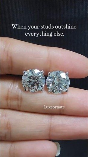 5 Carat Each Round Diamond Stud Earrings 💎 | Ultimate Everyday Luxury