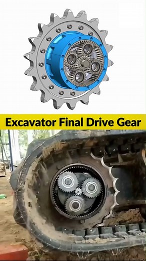 393K views · 4.9K reactions | “When the final drive fails, your excavator stops moving — this little gear carries the whole machine.” | Mechanical Engineering | Facebook