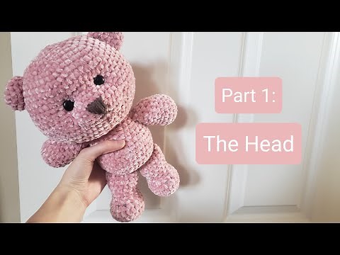 PART 1: Teddy Bear Crochet Pattern - The Head (PDF PATTERN AVAILABLE IN DESCRIPTION)