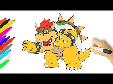 How to Draw Bowser | Super Mario Bros