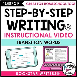 Transition Words Video- Downloadable | PARAGRAPH WRITING