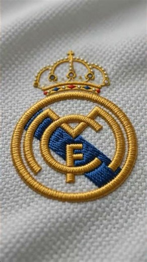 Hala Madrid! ⚪👑 Real Madrid Logo Stitch 🪡⚽ #shorts