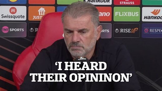 Ange Postecoglou responds to 'sacked in the morning' chants from his own fans after Nottingham Forest's humiliating defeat