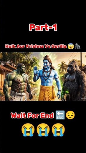 Q Aye Krishna Jii Hulk Ko Bachane #shorts #krishna #funny #hulk #gorilla