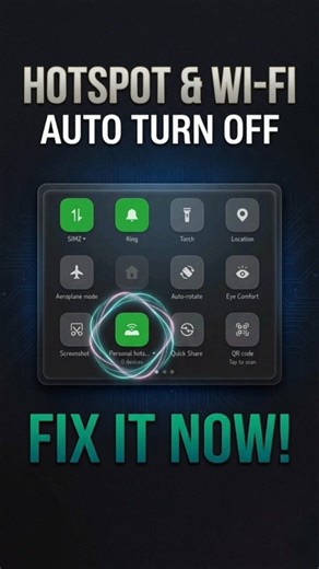 Mobile Hotspot Auto Turn Off Problem | Hotspot & WiFi Not Working 2026 ! #androidtips #problemfix