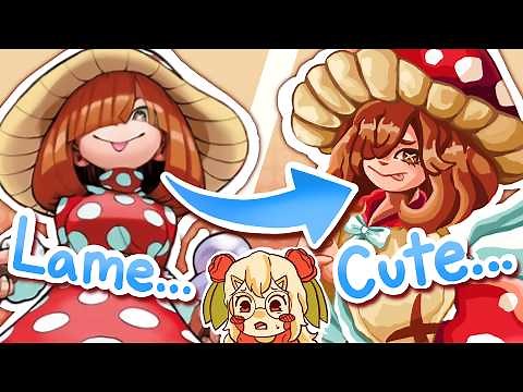 REDESIGNING KINOKO KIMORI - The mushroom girl || Speedpaint + Commentary