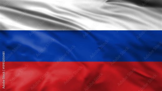 russia national flag waving animation loopable background. russian flag waving in wind 4k with alpha channel overlay.
