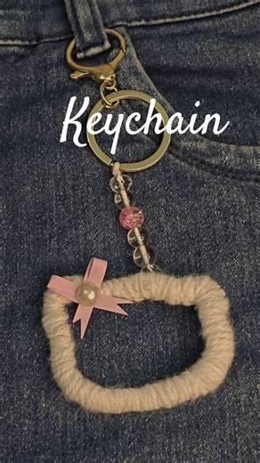 DIY Cute Woolen Keychain Making 🌸 | Easy Wool Craft Ideas | #shorts #keychain #diy #craft