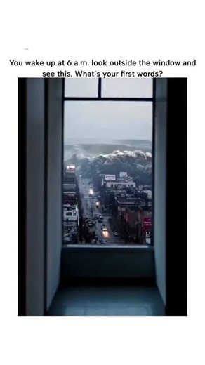 Ott Series on Instagram: "The post shares a clip from the 2009 South Korean disaster film "Haeundae" (Tidal Wave), showing a character waking to a colossal tsunami surging toward a bustling city at dawn, prompting viewers to share their instinctive reactions. With 639,000 views and 3,700 likes in under six hours, it elicits a mix of dark humor, pop culture nods like Simpsons memes, and spiritual pleas, highlighting X's role in viral, cathartic discussions of apocalypse scenarios. Posted by an as