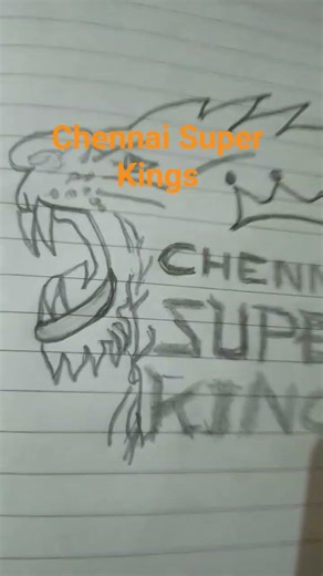 csk logo drawing ms dhoni