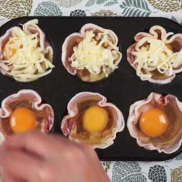 Bacon Egg Muffins #elainecooking #muffins #cooking #baconmuffins