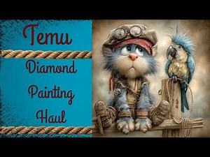 **TEMU** Diamond Painting Unboxing - Large Canvas - Diamond Art Craft Haul 63