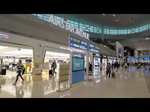Walking Incheon Int'l Airport (ICN) Terminal 2 (gates 252-229 after security check)