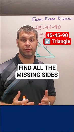 45-45-90 Right Triangle - Find ALL the Missing Side Lengths