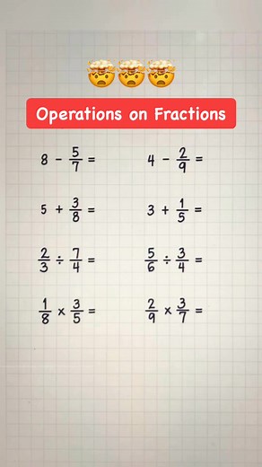 363K views · 4.4K reactions | VIRAL MATH - Operations on Fractions #fractions mathlove #mathtutor #knowledge #learning #educational #maths #Mathematics #viral #fypchallenge | Math Love | Facebook