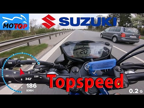 Suzuki SV650 (2022) - TOPSPEED on AUTOBAHN - GPS 202 km/h